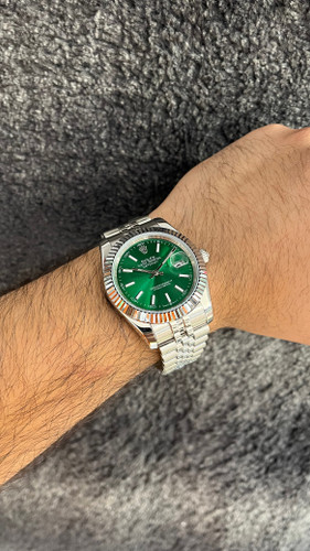 رولکس دیت جاست مردانه تمام استیل موتور ژاپن