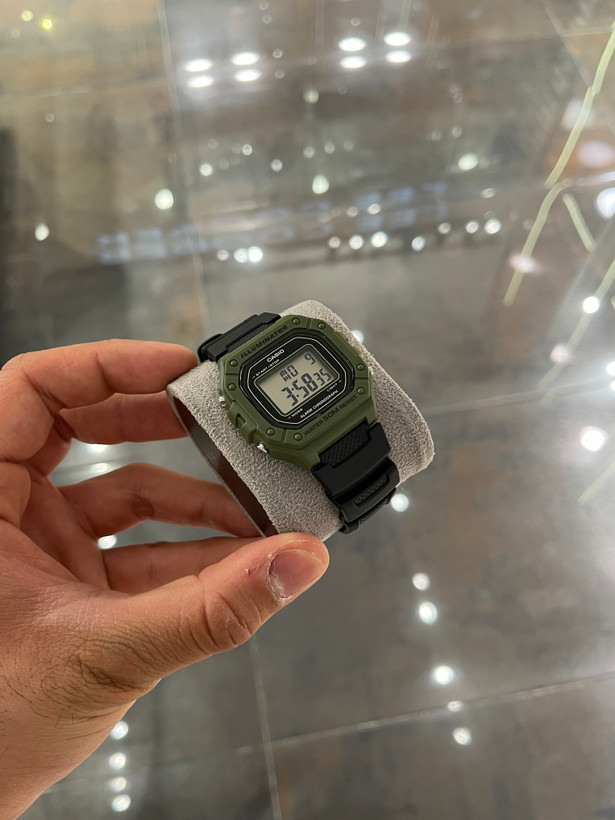 عکس کاسیو W-218H اورجینال رنگ سبز